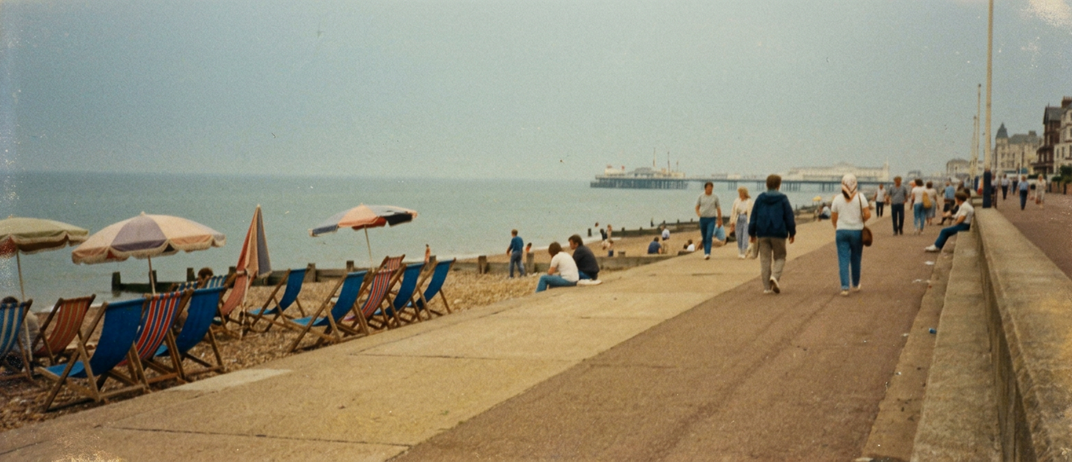 A sunlit beach in the late afternoon, the kind of summer this generation remembers